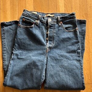 Rib cage Levi's Blue Straight Leg Jeans